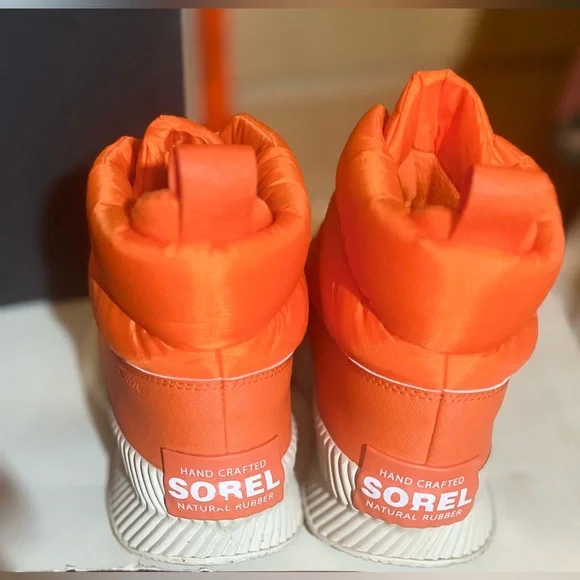 Sorel Orange Puffy Zip Sneakers - Picture 3 of 6